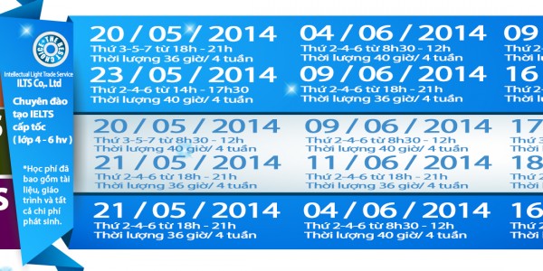 lịch khai giảng ielts tháng hè